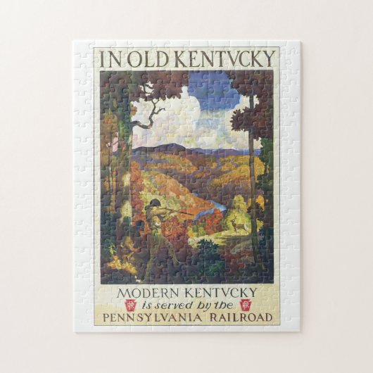 In der alten Reise-Plakat-Grafik Kentuckys Puzzle (Vertikal)