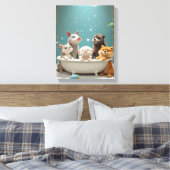 In der Badewanne lebende Tiere Leinwanddruck (Insitu (Schlafzimmer))