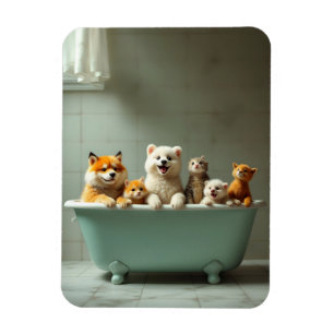 In der Badewanne lebende Tiere Magnet