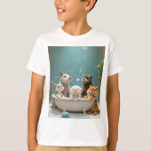 In der Badewanne lebende Tiere T-Shirt (Vorderseite)