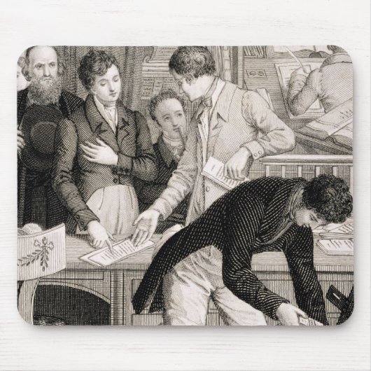 In der Bank c.1800 (Stich) Mousepad (Vorne)