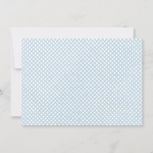 In der Baumkrone Top Birth Announcement Blue Ankündigung (Rückseite)