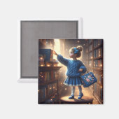 In der Bibliothek - Blue Magnet (Vorderseite/Rückseite)