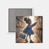 In der Bibliothek - Blue Magnet (Vorderseite/Rückseite)