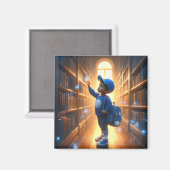 In der Bibliothek - Blue Magnet (Vorderseite/Rückseite)