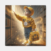 In der Bibliothek - Gelbes Magnet (Vorne)