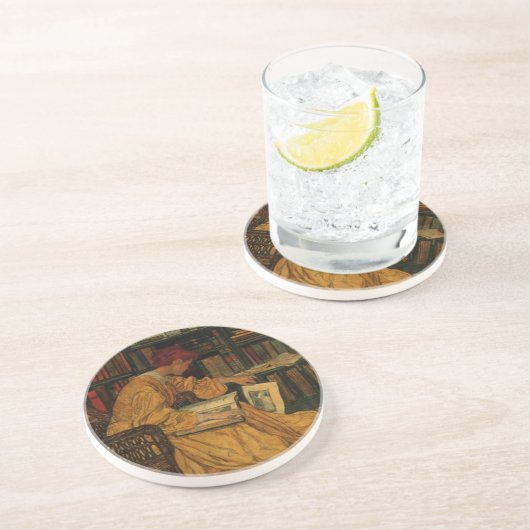 In der Bibliothek Getränkeuntersetzer (Seite)