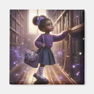 In der Bibliothek - Lila Magnet