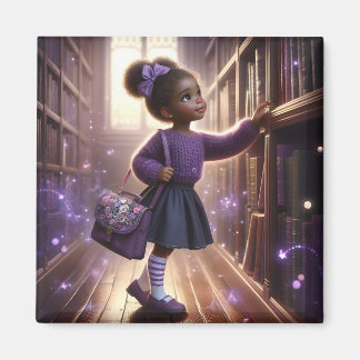 In der Bibliothek - Lila Magnet