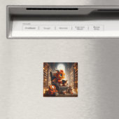 In der Bibliothek - Orange Dragon Magnet (In Situ (Geschirrspüler))