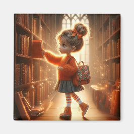 In der Bibliothek - Orange Magnet