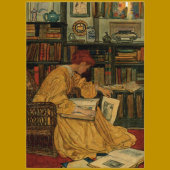 In der Bibliothek Postkarte