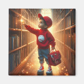 In der Bibliothek - Rotes Magnet (Vorne)