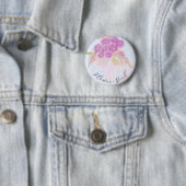 In der Blaa-Rosa Schleifen Bouquet Blumenmädchen  Button (Beispiel)