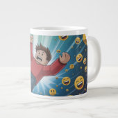 In der Blase fallen Jumbo-Tasse (Vorderseite Rechts)