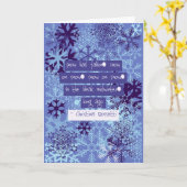 In der bleak Midwinter Snowflakes Poesie Karte (Gelbe Blume)