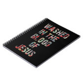 IN DER BLUT DES JESUS CHRISTT T-Shirts VERSCHMUTZT Notizblock (Linke Seite)