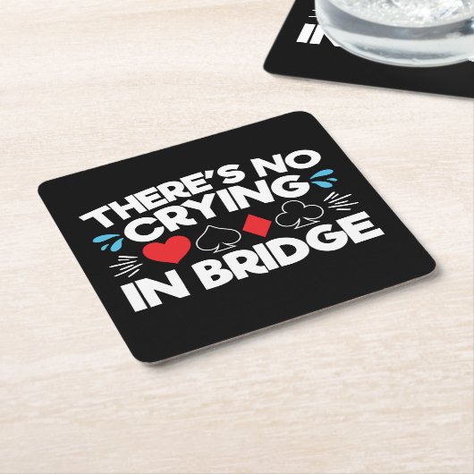 In der Brücke gibt es kein Weinen Rechteckiger Pappuntersetzer (angewinkelt)