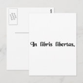 In der Bücherfreiheit Postkarte (Vorne/Hinten)