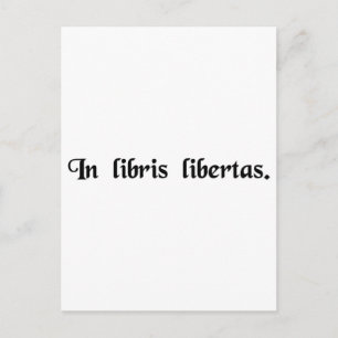 In der Bücherfreiheit Postkarte