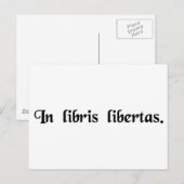 In der Bücherfreiheit Postkarte (Vorne/Hinten)