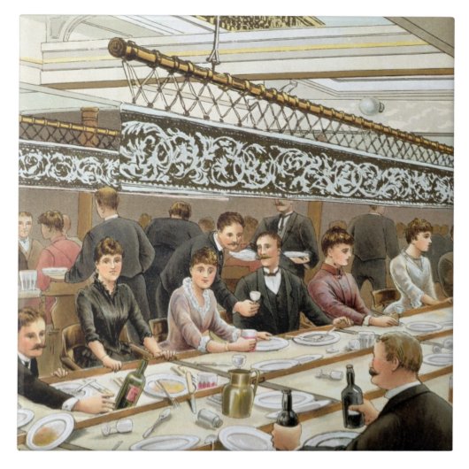 In der Bucht Abendessen-Zeit - ein Fliese (Vorderseite)