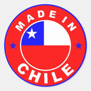 in der Chile-Länderflagge Runder Aufkleber