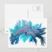 In der Delfin - Schule Postkarte (Vorne/Hinten)