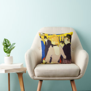 In der Diskothek von Toulouse Lautrec, Vintage Kun Kissen