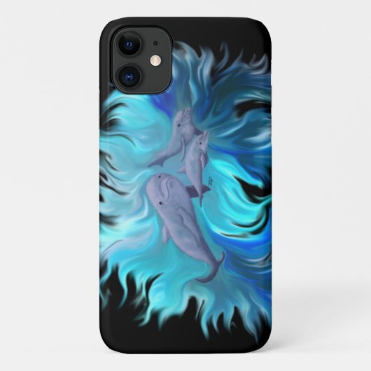 In der Dolphin-Schule Case-Mate iPhone Hülle (Rückseite)