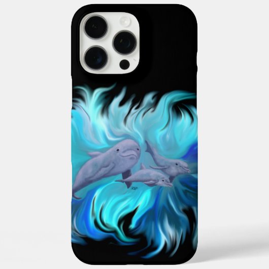 In der Dolphin-Schule Case-Mate iPhone Hülle (Rückseite)