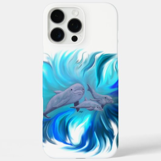 In der Dolphin-Schule Case-Mate iPhone Hülle (Rückseite)