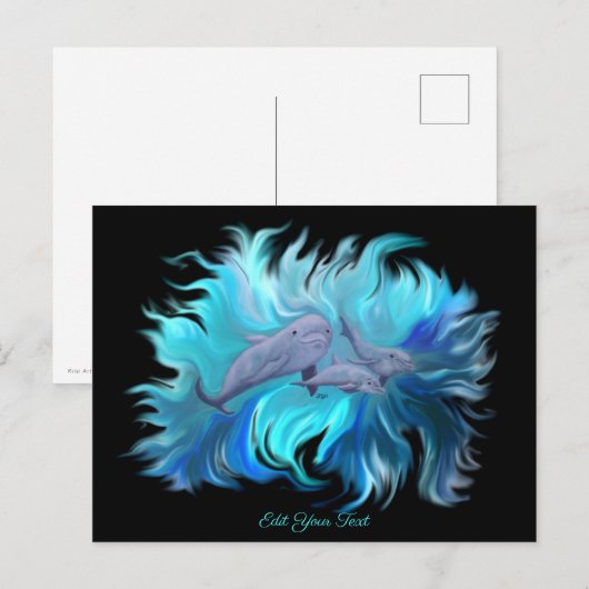 In der Dolphin-Schule Postkarte (Vorne/Hinten)