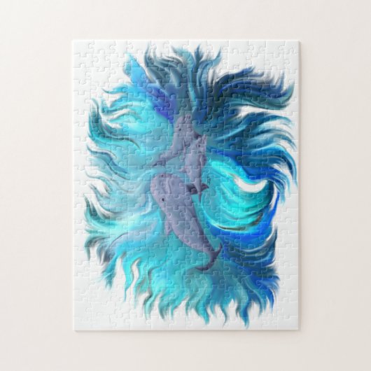 In der Dolphin-Schule Puzzle (Vertikal)