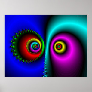 In der Dunkelheit die Augen von hypnotisiert Poster