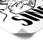 In der Dusche singen Poster (Ecke)