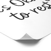 In der Erholung ist alles in Ordnung - Wall Print Poster (Ecke)