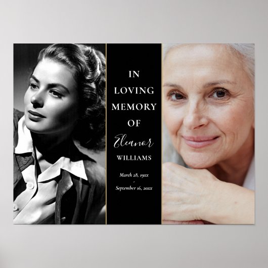 In der Erinnerung damals und heute 2 Foto-Gedenkst Poster (Vorne)