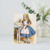 In der Flasche stand "Trink mich", also tat Alice  Postkarte (Stehend Vorderseite)