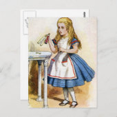 In der Flasche stand "Trink mich", also tat Alice  Postkarte (Vorne/Hinten)