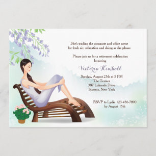 In der Garten-Ruhestands-Einladung Einladung