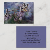In der Garten-Schmetterlings-Kunst-Karte Visitenkarte (Vorne/Hinten)