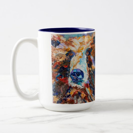 In der Gaze des Bären 15oz. Kaffeetasse (Links)