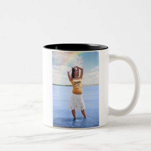 In der Gedächtnis Lanissa Regenbogen-Tasse Zweifarbige Tasse (Rechts)
