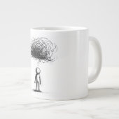 In der Gedankenwolke Jumbo-Tasse (Vorderseite Rechts)