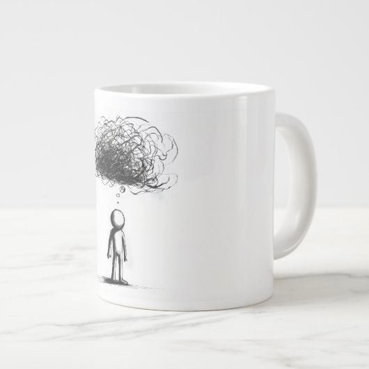 In der Gedankenwolke Jumbo-Tasse (Vorderseite Rechts)