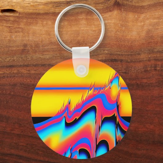 In der gepannten Flash der synthetischen Formen - Schlüsselanhänger (Rückseite)