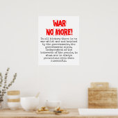 In der Geschichte gibt es kein Kriegszeugnis - ein Poster (Küche)