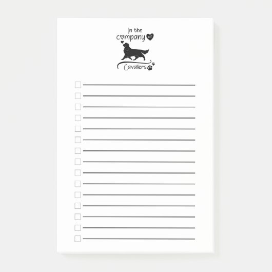 In der Gesellschaft von Cavaliers Post-it Klebezettel (Vorderseite)