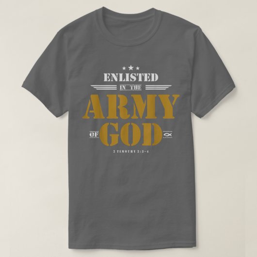 In der Heeresarmee Gottes eingetragen, Christlich T-Shirt (Design vorne)